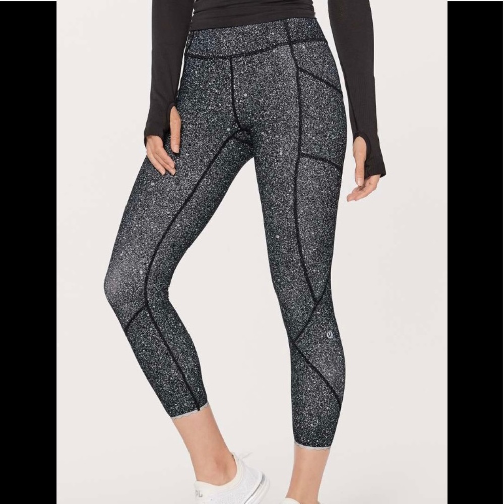 LULULEMON Tight Stuff Tight II Pant sz 6 - Luminesce Splatter - EUC